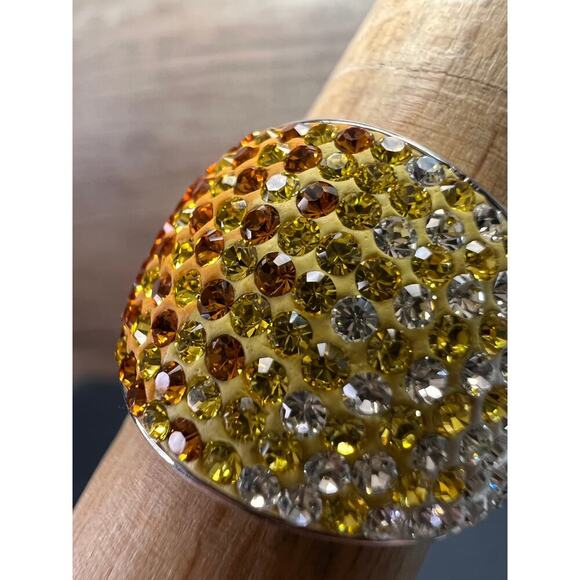 Signed Chelsea Taylor yellow ombré sterling silver ring size 8 - Picture 10 of 16